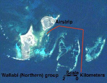 Houtman Abrolhos By air showing Goss passage approach